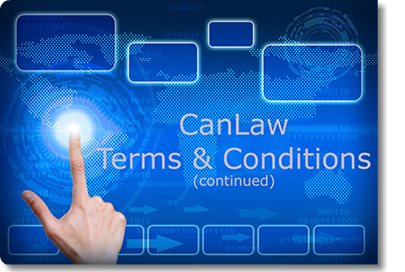 CanLaw terms and conditions of service apply to everyone using this site.