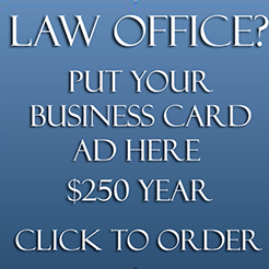 Banner ads include a free back link to your own web site. Free creative services included   Advertise your law practice at low cost