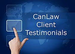 These testimonials are  from CanLaw users entirely voluntary, unsolicited and represent a tiny fraction of the positive feedback received by Can